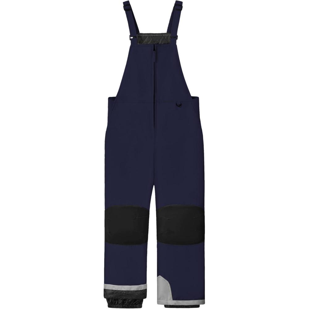 imageWULFUL Kids Waterproof Ski Bib Boys Girls Winter Snow PantsNavy