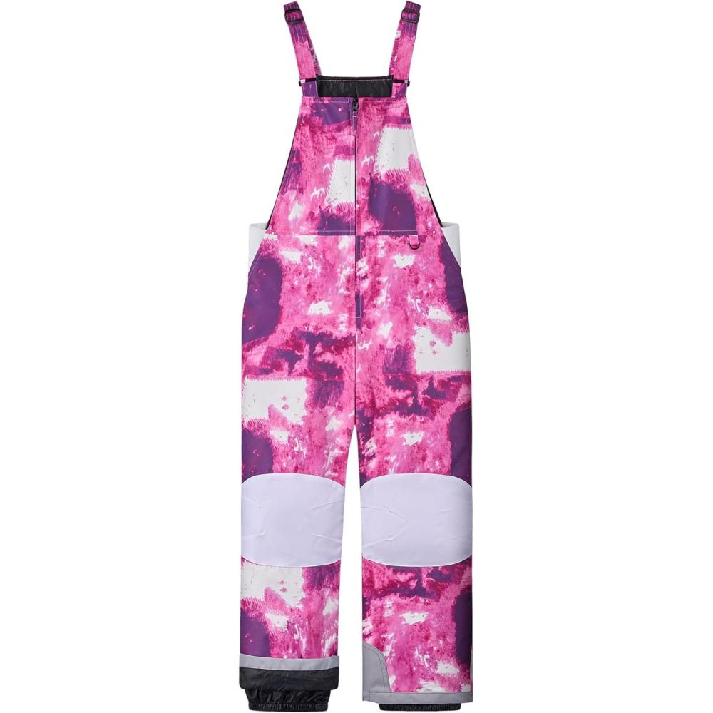 imageWULFUL Kids Waterproof Ski Bib Boys Girls Winter Snow PantsPurple Camo