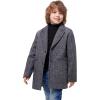 WULFUL Boys Wool Coat Single Breasted Trench Coat Winter Pea Coat