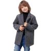 WULFUL Boys Wool Coat Single Breasted Trench Coat Winter Pea Coat