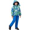 WULFUL Kids Ski Jacket Pants Suits Waterproof Snow Suit Windproof Winter Ski Suit Boys and Girls(Hs02-blue)