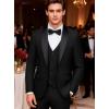 WULFUL Men’s 3 Piece Suits Slim Fit Tuxedo Suit Set One Button Shawl Lapel Blazer Jacket Vest Pants Set for Prom, Business