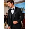 WULFUL Men’s 3 Piece Suits Slim Fit Tuxedo Suit Set One Button Shawl Lapel Blazer Jacket Vest Pants Set for Prom, Business