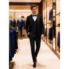 WULFUL Men’s 3 Piece Suits Slim Fit Tuxedo Suit Set One Button Shawl Lapel Blazer Jacket Vest Pants Set for Prom, Business