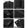WULFUL Men’s 3 Piece Suits Slim Fit Tuxedo Suit Set One Button Shawl Lapel Blazer Jacket Vest Pants Set for Prom, Business