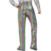 WULFUL Men’s Disco Pant 70’s Pants Trousers Sequin Shinny Dance Nightclub Gold Cosplay Costume Bottoms