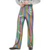 WULFUL Men’s Disco Pant 70’s Pants Trousers Sequin Shinny Dance Nightclub Gold Cosplay Costume Bottoms