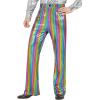 WULFUL Men’s Disco Pant 70’s Pants Trousers Sequin Shinny Dance Nightclub Gold Cosplay Costume Bottoms
