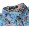 WULFUL Men’s Luxury Disco Party Prom Paisley Gold Shiny Long Sleeve Dress Shirts Button Down Shirts