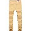 WULFUL Men’s Ripped Jeans Slim Fit Skinny Stretch Comfy Denim Jeans Pants(Khaki)