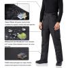 WULFUL Men’s Waterproof Insulated Ski Snow Pants Winter Snowboarding Cargo Pants with Multi-Pockets(Black)