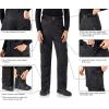 WULFUL Men’s Waterproof Insulated Ski Snow Pants Winter Snowboarding Cargo Pants with Multi-Pockets(Black)