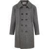 WULFUL Boys Double Breasted Wool Trench Coat Winter Pea Coat(Grey)