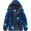 WULFUL Boy’s Waterproof Ski Jacket Warm Fleece Hooded Winter Snow Coat(Pattern 2)