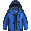 WULFUL Boy’s Waterproof Ski Jackets Warm Fleece Lined Hooded Winter Snow Coat(Blue Navy)