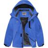 WULFUL Boy’s Winter Waterproof Ski Coat Kids Thick Fleece Snow Jacket Outdoor Windproof Coat(Blue)