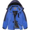 WULFUL Boy’s Winter Waterproof Ski Coat Kids Thick Fleece Snow Jacket Outdoor Windproof Coat(Blue(navy))