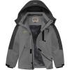 WULFUL Boy’s Winter Waterproof Ski Coat Kids Thick Fleece Snow Jacket Outdoor Windproof Coat(Dark Grey(black))