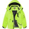 WULFUL Boy’s Winter Waterproof Ski Coat Kids Thick Fleece Snow Jacket Outdoor Windproof Coat(Green)