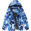 WULFUL Boy’s Winter Waterproof Ski Coat Kids Thick Fleece Snow Jacket Outdoor Windproof Coat(Snowflake)