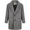 WULFUL Boys Wool Coat Single Breasted Trench Coat Winter Pea Coat(Grey)
