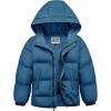 WULFUL Kids Boy’s Winter Coat Hooded Puffer Windbreaker Warm Cotton Jacket Parka Down Outdoor Coats(Light Navy)