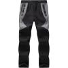 WULFUL Kids Waterproof Snow Ski Pants Boys Girls Outdoor Winter Fleece Hiking Insulated Snowboard Pants(Black & Grey)