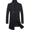 WULFUL Men Wool Trench Coat Slim Fit Winter Coat