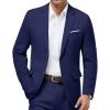 WULFUL Mens Casual Blazer Suit Jackets Slim Fit Two Button Sport Coats Lightweight Business Jacket(Navy)