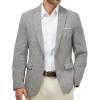 WULFUL Mens Casual Sport Coat Blazer Lightweight One Button Suit Jackets(Dark Grey)