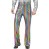 WULFUL Men’s Disco Pant 70’s Pants Trousers Sequin Shinny Dance Nightclub Gold Cosplay Costume Bottoms