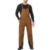WULFUL Mens Insulated Snow Bibs Waterproof Winter Ski Pants Snowboarding Overalls(Brown)