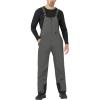 WULFUL Mens Insulated Snow Bibs Waterproof Winter Ski Pants Snowboarding Overalls(Dark Grey)