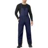 WULFUL Mens Insulated Snow Bibs Waterproof Winter Ski Pants Snowboarding Overalls(Navy)