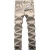 WULFUL Men’s Slim Fit Skinny Stretch Comfy Jeans Denim Pants(Beige)
