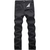 WULFUL Men’s Slim Fit Skinny Stretch Comfy Jeans Denim Pants(Black Grey)