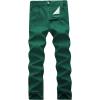 WULFUL Men’s Slim Fit Skinny Stretch Comfy Jeans Denim Pants(Dark Green01)