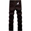 WULFUL Men’s Slim Fit Skinny Stretch Comfy Jeans Denim Pants(Deep Brown)