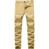 WULFUL Men’s Slim Fit Skinny Stretch Comfy Jeans Denim Pants(Khaki)
