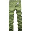 WULFUL Men’s Slim Fit Skinny Stretch Comfy Jeans Denim Pants(Light Green-new)