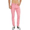 WULFUL Men’s Slim Fit Skinny Stretch Comfy Jeans Denim Pants(Pink)