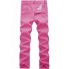WULFUL Men’s Slim Fit Skinny Stretch Comfy Jeans Denim Pants(Rose Red)