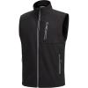 WULFUL Men’s Windproof Lightweight Golf Vest Outerwear with Pockets, Softshell Sleeveless Jacket for Travel Hiking Running(Black)