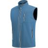 WULFUL Men’s Windproof Lightweight Golf Vest Outerwear with Pockets, Softshell Sleeveless Jacket for Travel Hiking Running(Lake Blue)