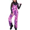 WULFUL Womens Insulated Snow Bibs Waterproof Winter Ski Pants Snowboarding Overalls(Camo Star)