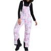 WULFUL Womens Insulated Snow Bibs Waterproof Winter Ski Pants Snowboarding Overalls(Pattern 1)