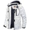 WULFUL Women’s Waterproof Ski Jacket Warm Winter Coats Windproof Winter Jackets for Women Fleece Lined Windbreaker with Hood(Digital Printing-05)