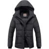 WULFUL Women’s Winter Coats Lightweight Warm Thicken Puffer Jacket Waterproof Quilted Winter Jackets with Removable Hood(Dark Grey)