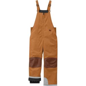 WULFUL Kids Waterproof Ski Bib Boys Girls Winter Snow Pants(Brown)