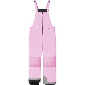 WULFUL Kids Waterproof Ski Bib Boys Girls Winter Snow Pants(Pink)
